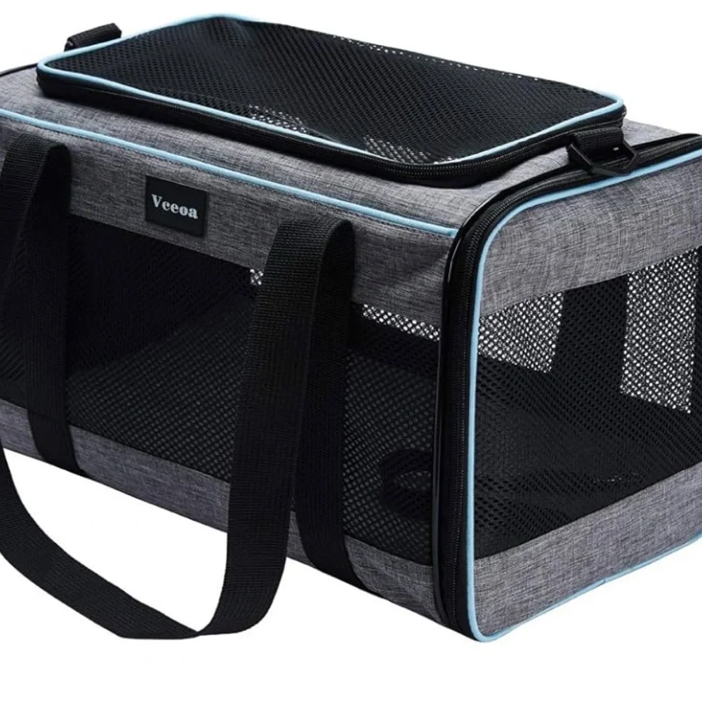 Gray Pet Carrier for Dogs